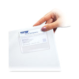 C-Line® Self-Adhesive Business Card Holders, Top Load, 2 x 3.5, Clear, 10/Pack (CLI70257)