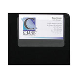 C-Line® Self-Adhesive Business Card Holders, Top Load, 2 x 3.5, Clear, 10/Pack (CLI70257)