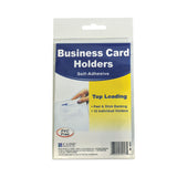 C-Line® Self-Adhesive Business Card Holders, Top Load, 2 x 3.5, Clear, 10/Pack (CLI70257)