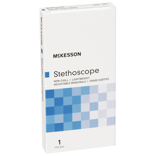 McKesson General Exam Stethoscope Teal Blue 1-Tube 21 Inch Tube Single Sided Chestpiece (363740_EA) 1/EA