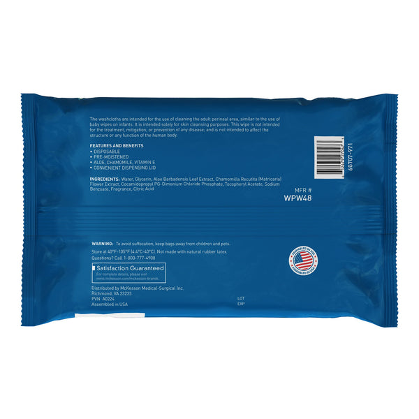 McKesson Personal Cleansing Wipe Soft Pack Scented 48 Count (1246809_PK) 48/PK