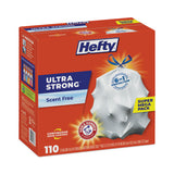 Hefty® Ultra Strong Tall Kitchen and Trash Bags, 13 gal, 0.9 mil, 23.75" x 24.88", White, 110 Bags/Box, 3 Boxes/Carton (PCTE88368CT) Case of 330