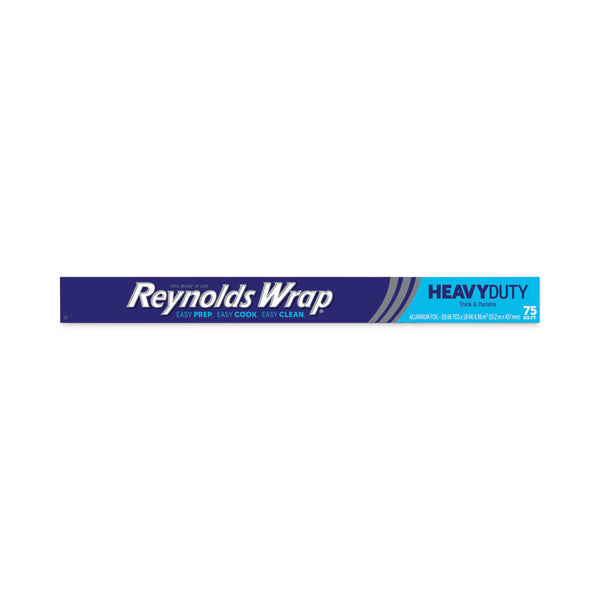 Reynolds Wrap® Heavy Duty Aluminum Foil Roll, 18" x 75 ft, Silver, 20/Carton (RFPF28028CT)