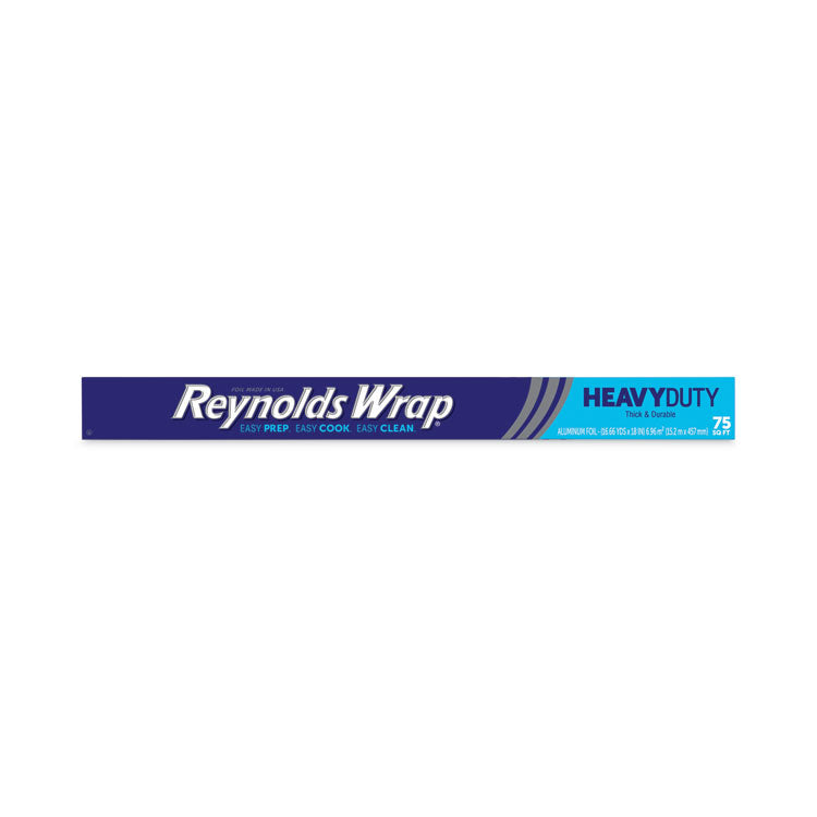 Reynolds Wrap® Heavy Duty Aluminum Foil Roll, 18" x 75 ft, Silver, 20/Carton (RFPF28028CT) Case of 20