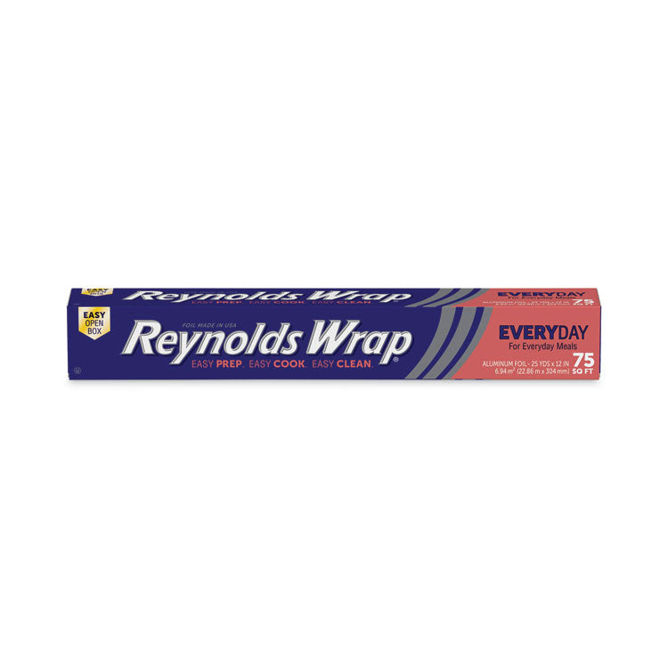 Reynolds Wrap® Standard Aluminum Foil Roll, 12" x 75 ft, Silver, 35 Rolls/Carton (RFPF28015CT) Case of 35