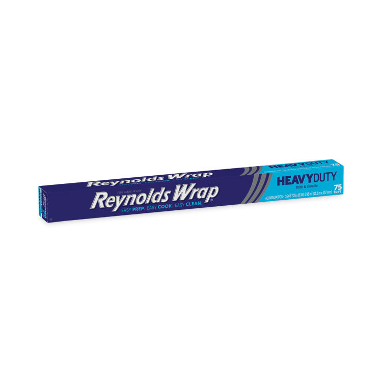 Reynolds Wrap® Heavy Duty Aluminum Foil Roll, 18" x 75 ft, Silver, 20/Carton (RFPF28028CT) Case of 20