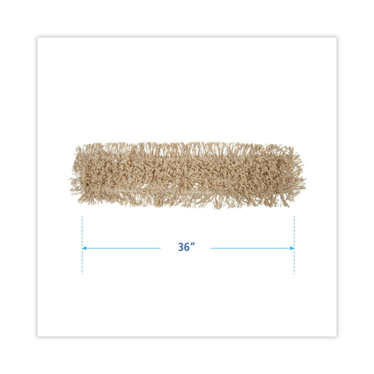 Boardwalk® Industrial Dust Mop Head, Washable, Hygrade Cotton, 36w x 5d, White (BWK1336) Each