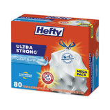 Hefty® Ultra Strong Scented Tall White Kitchen Bags, 13 gal, 0.9 mil, 24.75" x 24.88", White, 80 Bags/Box, 3 Boxes/Carton (PCTE88356CT)