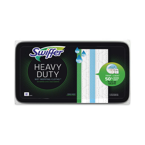 Swiffer® Heavy-Duty Wet Refill Cloths, 10 x 8, Open Window Fresh, 20/Tub, 6 Tubs/Carton (PGC76472)