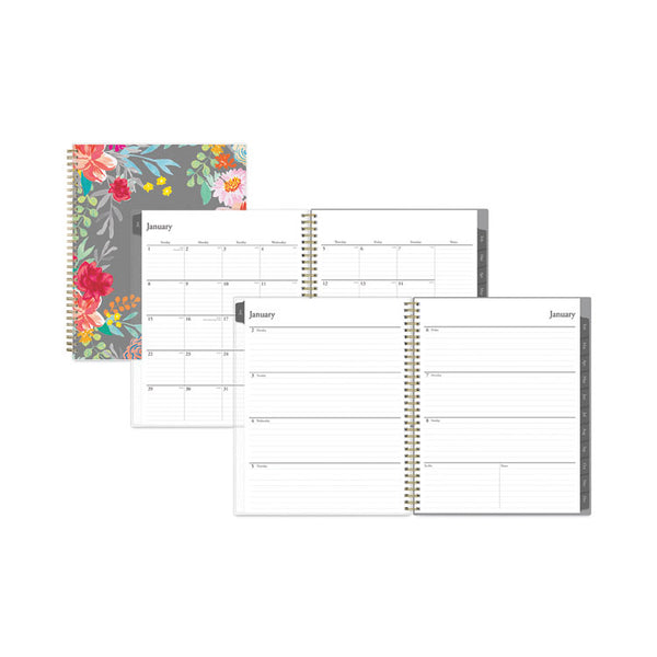 Sophie Frosted Weekly/Monthly Planner, Floral Artwork, 11 x 8.5, Multicolor Cover, 12-Month (Jan to Dec): 2025 (BLS140087) Each