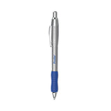 Paper Mate® Profile Metal Ballpoint Pen, Retractable, Medium 1 mm, Blue Ink, Silver Barrel, Dozen (PAP2130518)