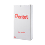 Pentel® EnerGel Pearl Gel Pen, Retractable, Medium 0.7 mm, Blue Ink, White/Blue Barrel, Dozen (PENBLN77PWC)