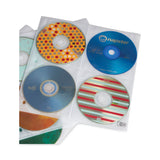 Case Logic® Two-Sided CD Storage Sleeves for Ring Binder, 8 Disc Capacity, Clear, 25 Sleeves (CLG3200366)