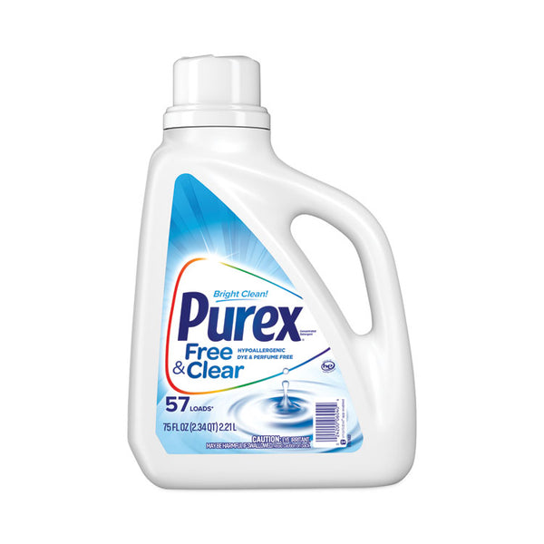 Purex® Free and Clear Liquid Laundry Detergent, Unscented, 75 oz Bottle, 6/Carton (DIA2420006040CT)