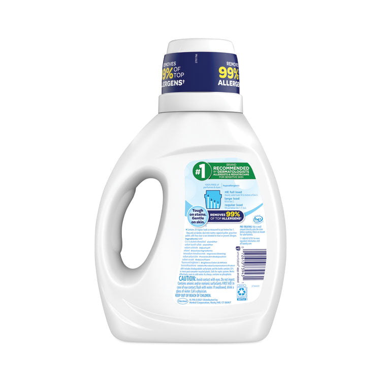 All® Ultra Free Clear Liquid Detergent, Unscented, 36 oz Bottle, 6/Carton (DIA73943) Case of 6