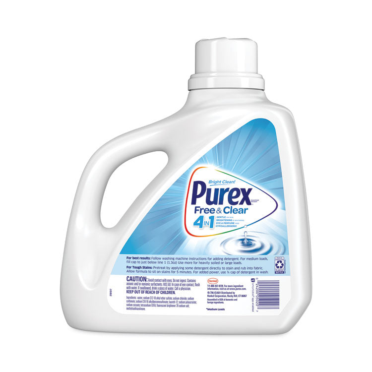 Purex® Free and Clear Liquid Laundry Detergent, Unscented, 150 oz Bottle (DIA05020EA) Each