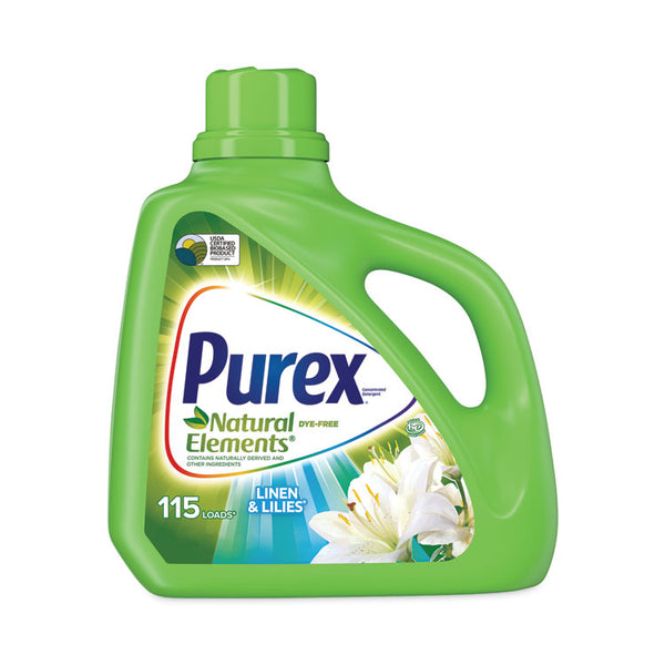 Purex® Ultra Natural Elements HE Liquid Detergent, Linen and Lilies, 150 oz Bottle, 4/Carton (DIA01134)