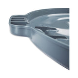 Rubbermaid® Commercial BRUTE Self-Draining Flat Top Lids for 10 gal Round BRUTE Container, 15.91" Diameter, Gray, 6/Carton (RCP260900GRAYCT) Case of 6