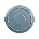 Rubbermaid® Commercial BRUTE Self-Draining Flat Top Lids for 10 gal Round BRUTE Container, 15.91" Diameter, Gray, 6/Carton (RCP260900GRAYCT) Case of 6