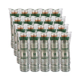 Dart® Bare Eco-Forward RPET Cold Cups, 12 oz to 14 oz, Leaf Design, Clear, Squat, 50/Pack, 20 Packs/Carton (DCCRTP12BARECT)