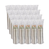 Dart® Bare Eco-Forward RPET Cold Cups, 9 oz, Leaf Design, Clear/Green/Orange, 1,000/Carton (DCCRTP9RBARE)