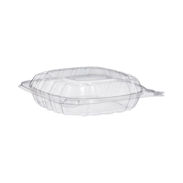 Dart® ClearSeal Hinged-Lid Plastic Containers, Sandwich Container, 13.8 oz, 5.4 x 5.3 x 2.6, Clear, Plastic, 500/Carton (DCCC53PST1)