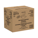Dart® Foam Hinged Lid Containers, 8 x 8 x 2.25, White, 200/Carton (DCC80HT1R)