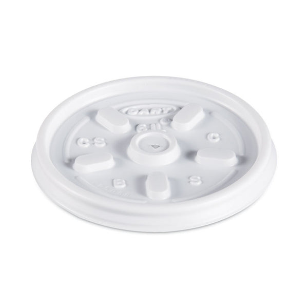 Dart® Plastic Lids for Foam Containers, Vented, Fits 3.5-6 oz, White, 100/Pack, 10 Packs/Carton (DCC6JL) Case of 1000