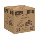 Dart® ClearSeal Hinged-Lid Plastic Containers, 3-Compartment, 9.4 x 8.9 x 3, Plastic, 100/Bag, 2 Bags/Carton (DCCC95PST3)