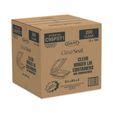 Dart® ClearSeal Hinged-Lid Plastic Containers, 9.3 x 8.8 x 3, Clear, Plastic, 100/Bag, 2 Bags/Carton (DCCC95PST1)