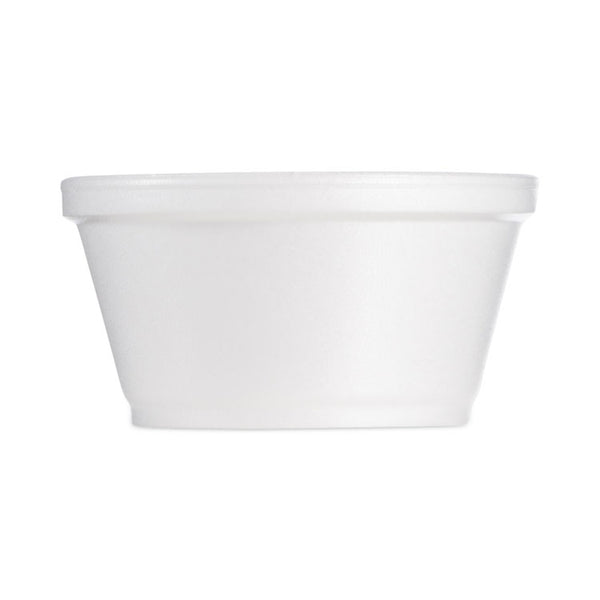 Dart® Foam Container, Extra Squat, 8 oz, White, 1,000/Carton (DCC8SJ20)