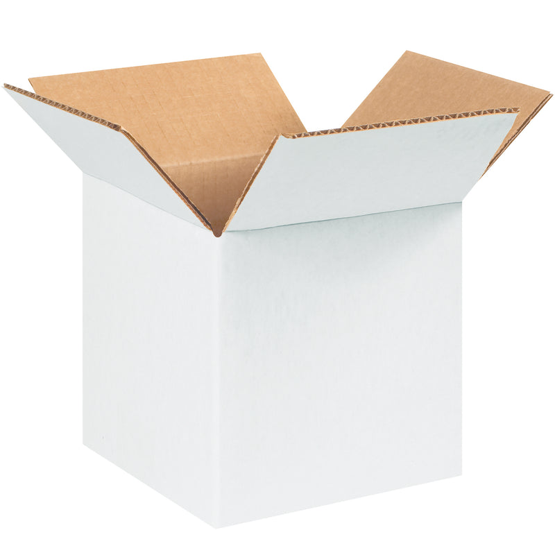 7 x 7 x 7" White Corrugated Boxes (777W) Bundle Of 25
