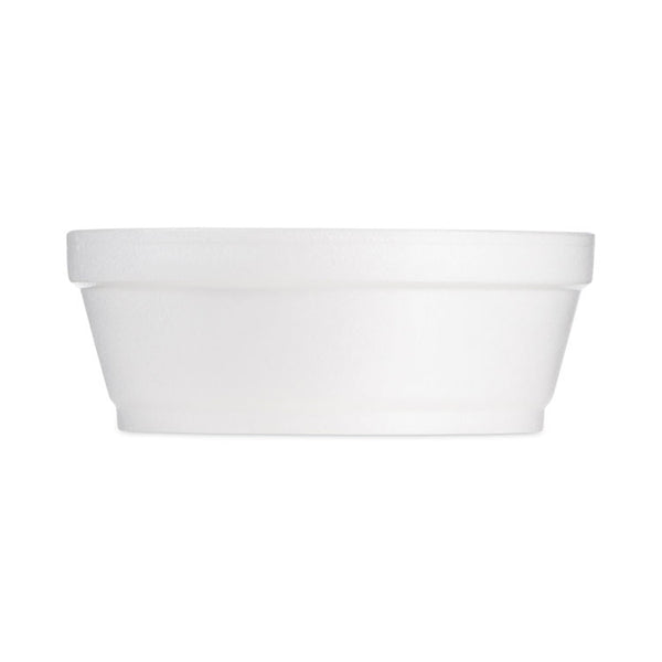 Dart® Foam Container, Squat, 8 oz, 4.63" Diameter x 1.13"h, White, 500/Carton (DCC8SJ32)