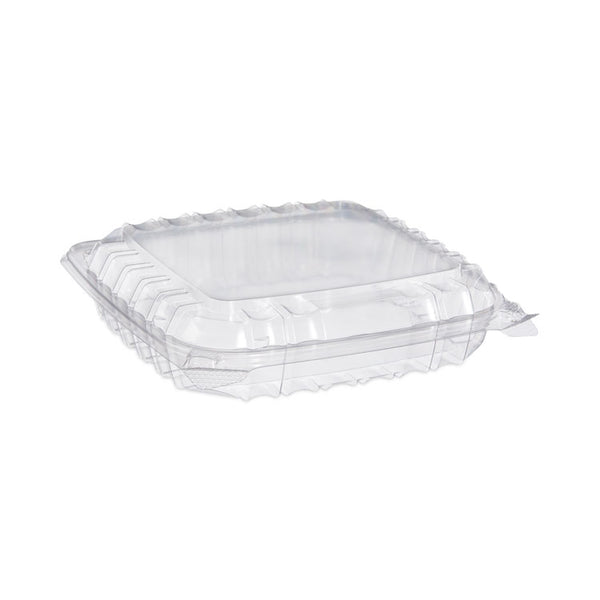 Dart® ClearSeal Hinged-Lid Plastic Containers, 8.31 x 8.31 x 2, Clear, Plastic, 125/Bag, 2 Bags/Carton (DCCC89PST1)