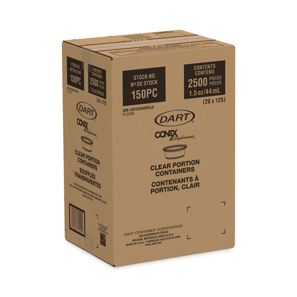 Dart® Conex Complements Portion/Medicine Cups, 1.5 oz, Translucent, 125/Bag, 20 Bags/Carton (DCC150PC)