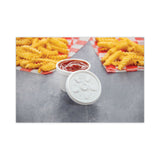 Dart® Plastic Lids for Foam Containers, Vented, Fits 3.5-6 oz, White, 100/Pack, 10 Packs/Carton (DCC6JL)