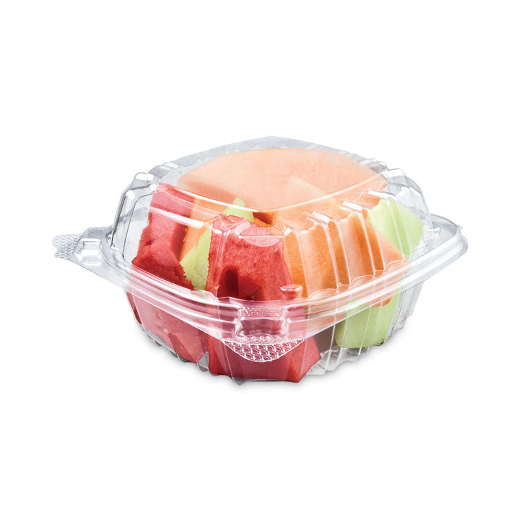 Dart® ClearSeal Hinged-Lid Plastic Containers, Sandwich Container, 13.8 oz, 5.4 x 5.3 x 2.6, Clear, Plastic, 500/Carton (DCCC53PST1)