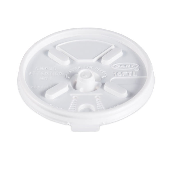 Dart® Lift n' Lock Plastic Hot Cup Lids, Fits 12 oz to 24 oz Cups, Translucent, 1,000/Carton (DCC16FTL)