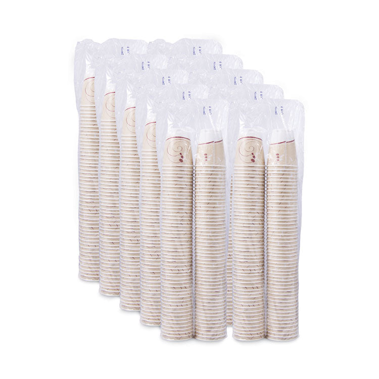 Dart® Trophy Plus Dual Temperature Insulated Cups in Symphony Design, 8 oz, Beige, 1,000/Carton (SCCX8J8002)