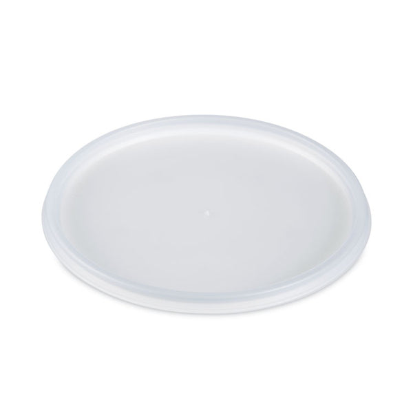 Dart® Plastic Lids for Foam Containers, Flat, Vented, Fits 24-32 oz, Translucent, 100/Pack, 5 Packs/Carton (DCC48JL)