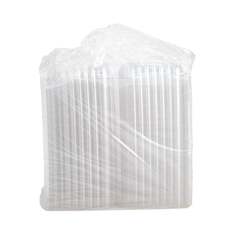 Dart® ClearSeal Hinged-Lid Plastic Containers, 9.3 x 8.8 x 3, Clear, Plastic, 100/Bag, 2 Bags/Carton (DCCC95PST1)