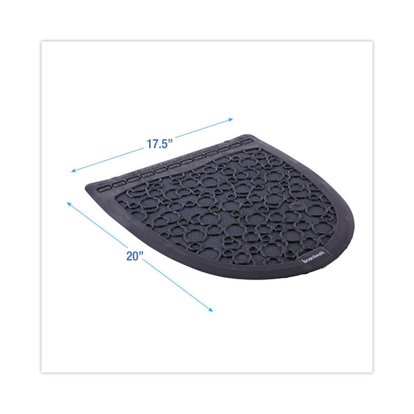 Boardwalk® Urinal Mat 2.0, Rubber, 17.5 x 20, Black/Black, 6/Carton (BWKUMBB)