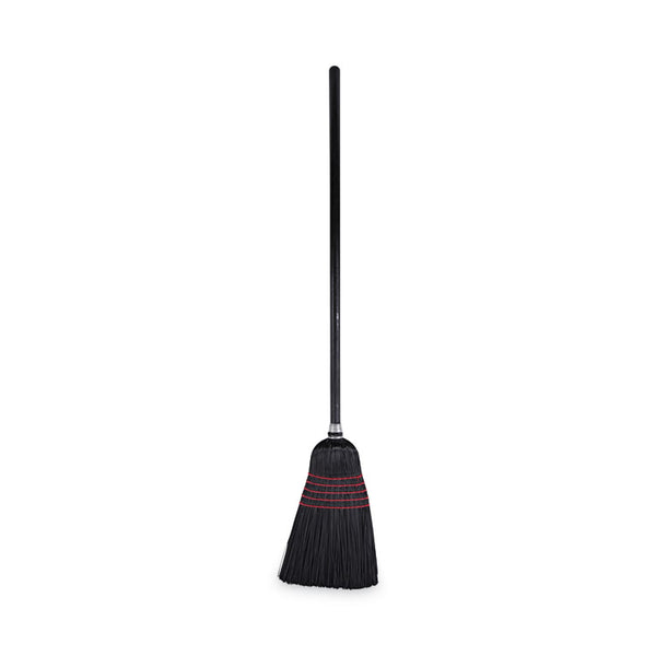 Boardwalk® Flagged Tip Poly Bristle Janitor Brooms, 10 x 58.5, Wood Handle, Natural/Black, 12/Carton (BWK930BP)