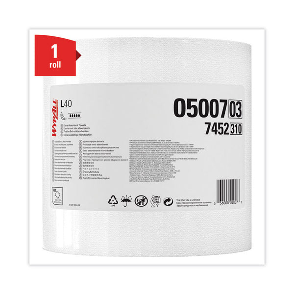 WypAll® L40 Towels, Jumbo Roll, 12.5 x 12.2, White, 750/Roll (KCC05007)