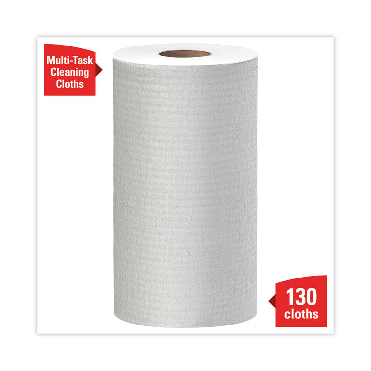 WypAll® General Clean X60 Cloths, Small Roll, 9.8 x 13.4, White, 130/Roll, 12 Rolls/Carton (KCC35401)