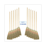 Boardwalk® Parlor Broom, Yucca/Corn Fiber Bristles, 56" Overall Length, Natural, 12/Carton (BWK926YCT) Case of 12