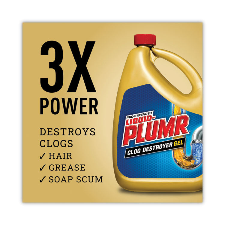 Liquid Plumr® Clog Destroyer + PipeGuard, Gel, 80 oz, 6/Carton (CLO00228CT) Case of 6