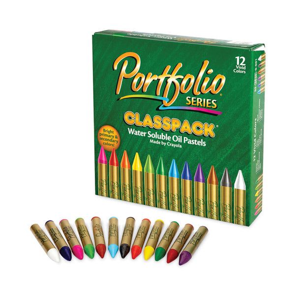 Crayola® Portfolio Series Oil Pastels, 12 Assorted Colors, 300/Carton (CYO523630) Box of 300