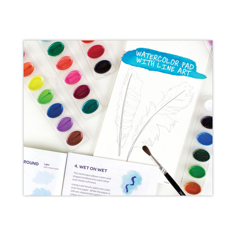 Crayola® Washable Watercolors, 16 Assorted Colors, Palette Tray (CYO530555) Each