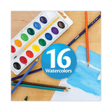 Crayola® Washable Watercolors, 16 Assorted Colors, Palette Tray (CYO530555) Each